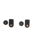 Go Handmade Chiusura per borsa con bottone a pressione: Nero/bronzo