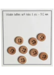 Go Handmade Bottoni in Legno con Impunture (8 pz): 12 mm