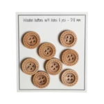 Go Handmade Bottoni in Legno con Impunture (8 pz): 18 mm