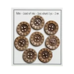 Go Handmade Bottoni in Cocco con Cuori: 21 mm