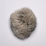 Pompon Pelliccia di Coniglio 10 cm 06 Grigio