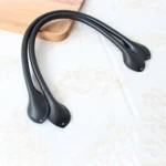 Manico per borsa in pelle, Nero (2 pz)