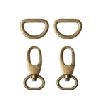 Go Handmade Moschettone con Anello a D 35 mm (2 pz) Bronzo
