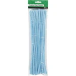 Chenille, 6mm, 30cm, 50stk Blå