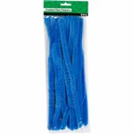 Chenille, 15mm, 30cm, 15stk Mørk blå