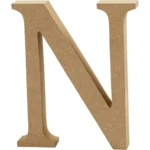 Bogstav, MDF, 8cm, 1stk N