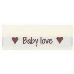 Go Handmade Etichetta Intrecciata, Doppia Faccia, 50 x 11,5 mm, 10 pezzi Baby love