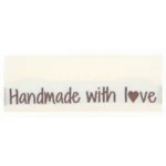 Go Handmade Etichetta Intrecciata, Doppia Faccia, 50 x 11,5 mm, 10 pezzi Handmade with love
