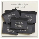 Go Handmade Vævet Label, Dobbeltsidet, Grå, 35 x 19 mm, 10 stk Made by Moster