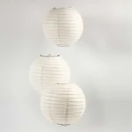 Lampada di carta, 20 cm, 1 pz Bianca