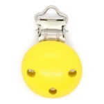 HobbyArts Clip Portaciuccio in Legno, rotonda, 1 pz. Giallo