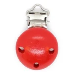 HobbyArts Clip Portaciuccio in Legno, rotonda, 1 pz. Rosso