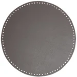 Go Handmade Base per Borsa/Cesta, Pelle PU, Rotonda, 35 cm 22414 Grigio chiaro