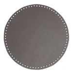 Go Handmade Base per Borsa/Cesta, Pelle PU, Rotonda, 30 cm 22406 Grigio Chiaro
