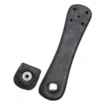 Go Handmade Tracolla con Bottone a Pressione Argento 2x11 cm Nero/Argento