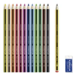STAEDTLER Noris Club Matite colorate + Matita e gomma, 12 + 2 pezzi – Contenuto