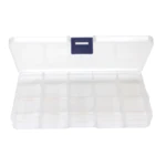 Scatola in plastica con coperchio Trasparente 17,6 x 10 cm, 15 scomparti