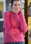 1773 Sweater med hulrækker på ærmerne