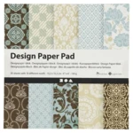 Designpapir i blok Basic Brun