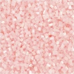 Rocaiperler, Rørperler 1,7 mm Transparent rosa