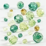 Harmoni Facetperlemix, 4-12 mm Grøn