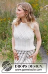 220-8 White Meadow Top by DROPS Design