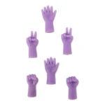 HobbyArts Silikone Pindebeskytter Hænder 6 stk lilla