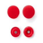 Prym Bottoni a Pressione in Plastica, 30 pz Rosso