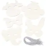 Maschere, animali, Bianco 100 pz
