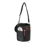 Borsa a tracolla per filato piccola, nera