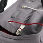 Borsa a tracolla con tasca con cerniera, grigio scuro