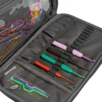 Borsa a tracolla con tasca con cerniera, grigio scuro