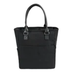 Borsa a tracolla con tasca con cerniera, nera