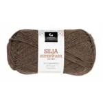 Gjestal Silja Superwash 387 Marrone scuro melange