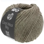 Lana Grossa Cool Wool Big 1621 Marrone grigio melange
