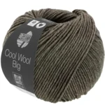 Lana Grossa Cool Wool Big 1622 Marrone scuro melange