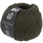 Lana Grossa Cool Wool Big 1629 Oliva scuro melange