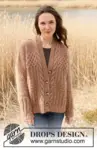 235-2 Cracked Walnuts Jacket by DROPS Design