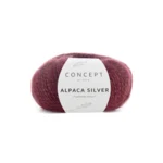 Katia Alpaca Silver 259 Rosso bordeaux-argento