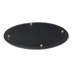 HobbyArts Base Per Cesto In Pelle Rotonda, Pelle Sintetica, Nera, 1 pz (23 cm)