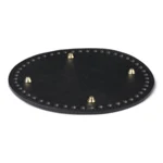 HobbyArts Base Per Cesto In Pelle Rotonda, Pelle Sintetica, Nera, 1 pz (19 cm)