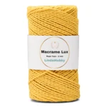 LindeHobby Macrame Lux, Corda per Macramè, 2 mm 07 Giallo