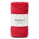 LindeHobby Macrame Lux, Corda per Macramè, 2 mm 10 Rosso