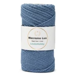 LindeHobby Macrame Lux, Corda per Macramè, 2 mm 13 Blu