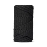 LindeHobby Macrame Lux, Corda per Macramè, 4 mm Nero