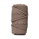 LindeHobby Macrame Lux, Corda per Macramè Intrecciata, 6 mm Beige scuro