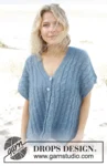 239-13 Swirling Sea Vest by DROPS Design
