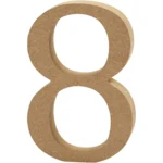 Numero, MDF, 13 cm, 1 pezzo.