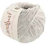 Lana Grossa Landlust Soft Tweed 90 25 Grigio argento melange