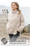 243-23 Cable Beach Sweater by DROPS Design
